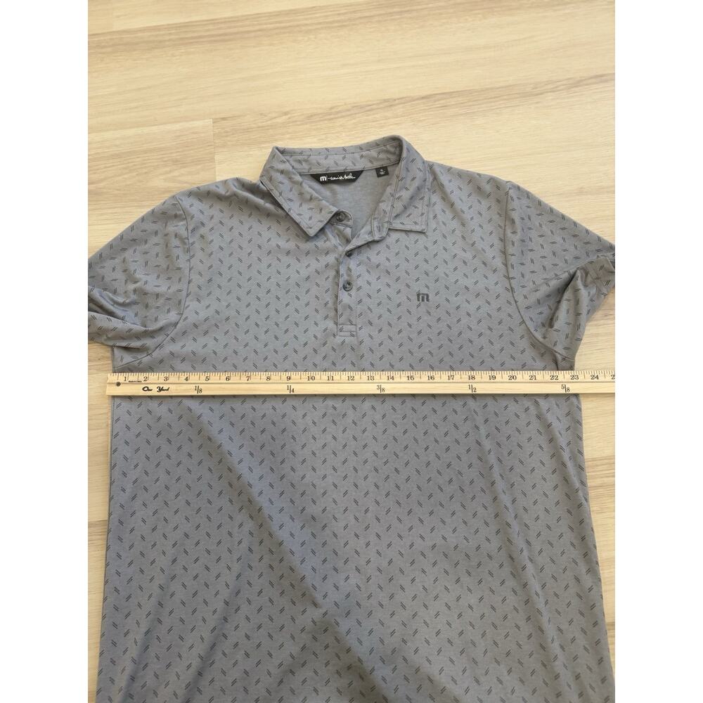 Travis Mathew Short Sleeve Golf Polo Shirt Men's Size XL Gray Geometric - Picture 6 of 8